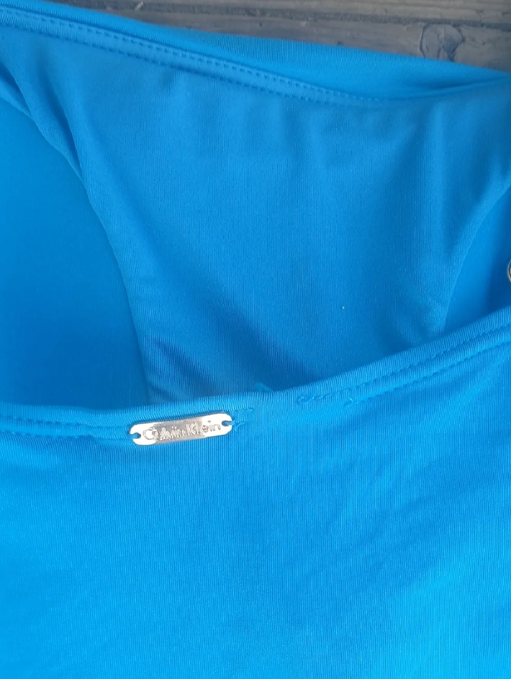 Calvin Klein Bright Blue Ruched One-Piece Swimsuit